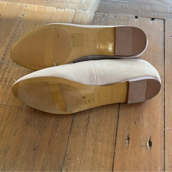 J.crew sand suede bow loafers flats academia almond toe casual women’s 8 NWOB - Picture 9 of 10